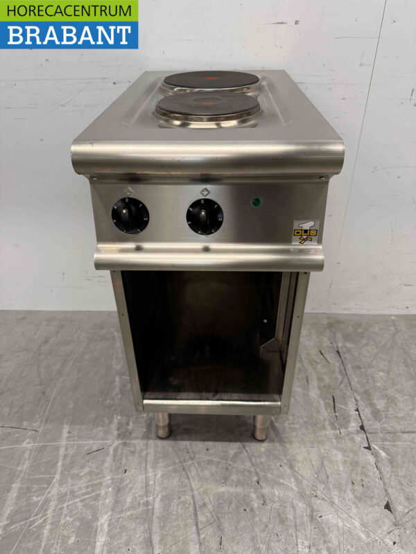 Cuisinière électrique 2 feux Olis en acier inoxydable 40 cm 400V Horeca