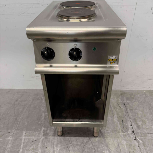 Cuisinière électrique 2 feux Olis en acier inoxydable 40 cm 400V Horeca