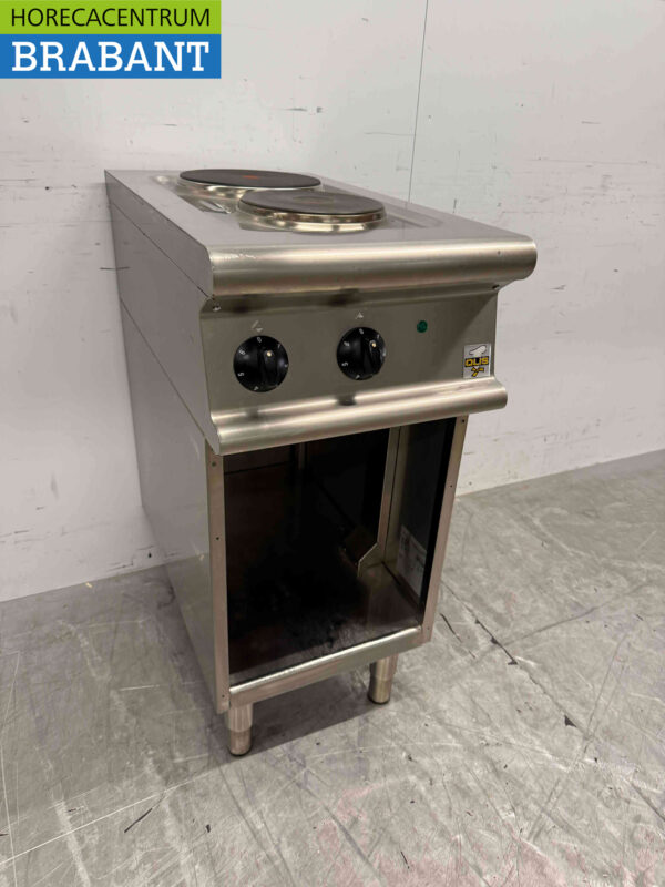 Cuisinière électrique 2 feux Olis en acier inoxydable 40 cm 400V Horeca – Image 3