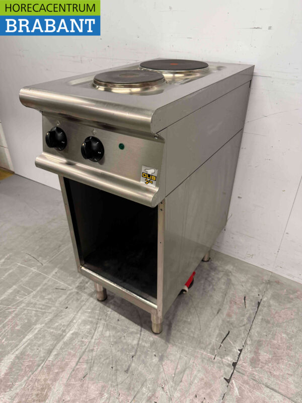 Cuisinière électrique 2 feux Olis en acier inoxydable 40 cm 400V Horeca – Image 4
