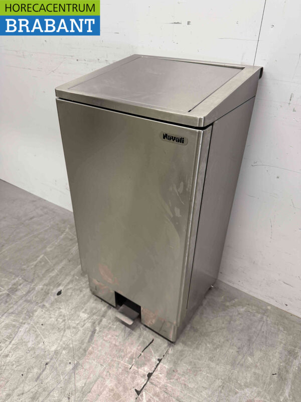 Porte-sac à déchets Josto en acier inoxydable Poubelle avec commande au pied 120 litres Restauration (kopie) – Image 3