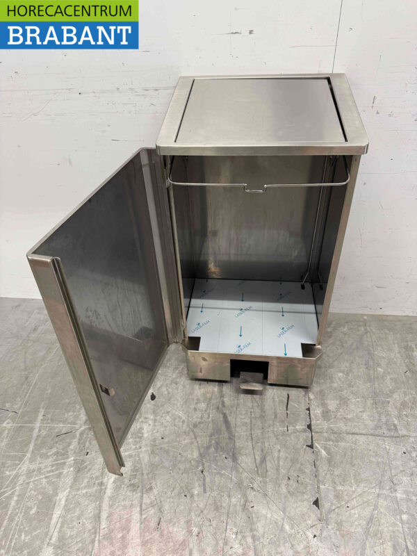 Porte-sac à déchets Josto en acier inoxydable Poubelle avec commande au pied 120 litres Restauration (kopie) – Image 4