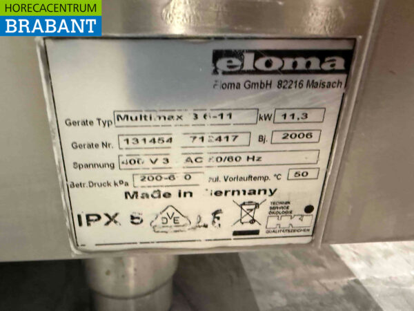 Eloma Multimax Combi steamer en acier inoxydable 7 x 1/1 GN 400V Horeca – Image 6