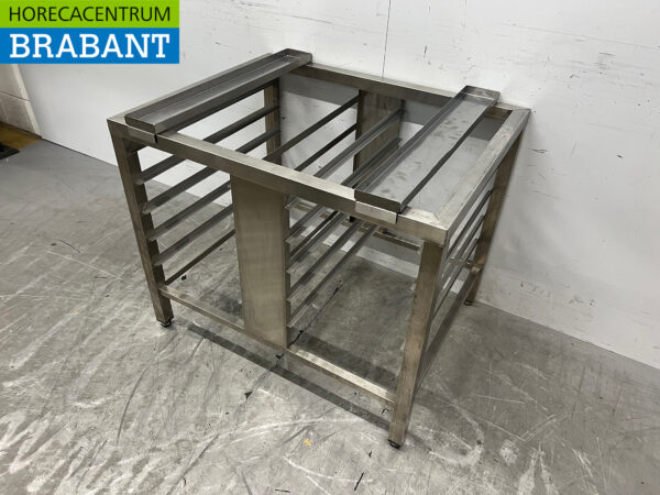 Socle en acier inoxydable pour cuiseur vapeur, four 90 x 70 x 74,5 cm Horeca – Image 2