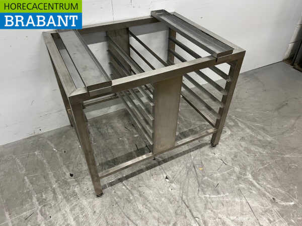 Socle en acier inoxydable pour cuiseur vapeur, four 90 x 70 x 74,5 cm Horeca – Image 3