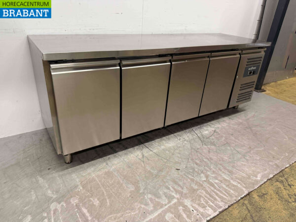 Etabli réfrigéré Ecofrost en acier inoxydable 4 portes 223 cm 230V Horeca – Image 3
