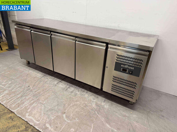 Etabli réfrigéré Ecofrost en acier inoxydable 4 portes 223 cm 230V Horeca – Image 2