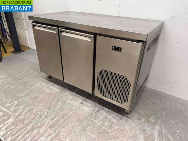 Établi réfrigéré en acier inoxydable 2 portes 133 cm 230V Horeca – Image 2