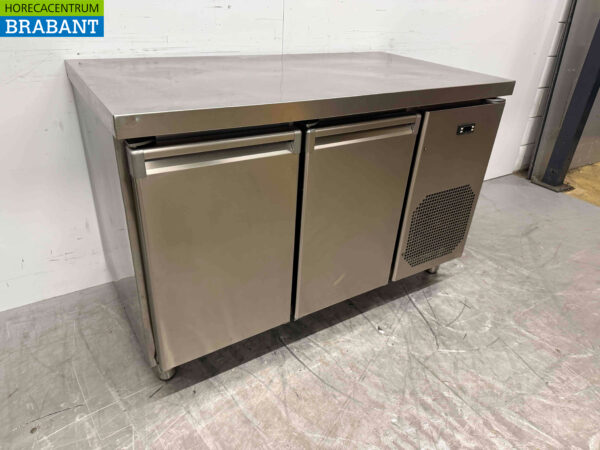 Établi réfrigéré en acier inoxydable 2 portes 133 cm 230V Horeca – Image 3