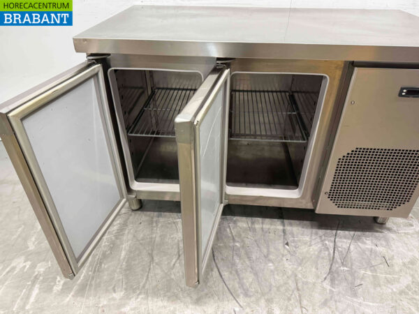 Établi réfrigéré en acier inoxydable 2 portes 133 cm 230V Horeca – Image 4