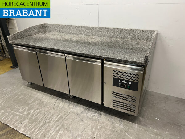 Établi à pizza Saro en acier inoxydable Table à pizza 3 portes 202 cm 230V Horeca (kopie) – Image 2