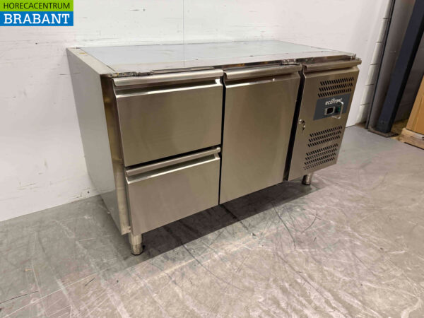 Établi réfrigéré en acier inoxydable 2 portes 133 cm 230V Horeca (kopie) – Image 3