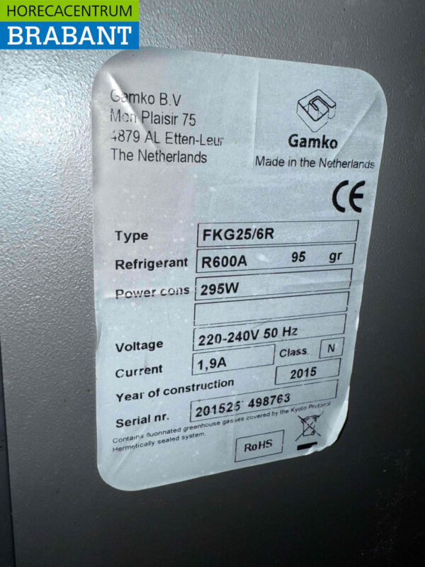 Gamko FK25/6R refroidisseur de kegs refroidisseur de kegs 111 cm 230V Horeca (kopie) – Image 5