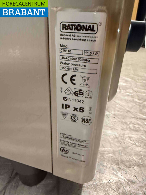 RVS Rational CMP 61 Combisteamer Steamer 6 x 1/1 GN/gastronorm 400V Horeca – Image 6