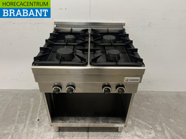 Plaque de cuisson Mareno 4 feux en acier inoxydable 70 cm Horeca