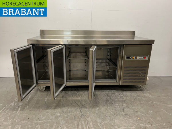 Établi réfrigéré mobile Fagor en acier inoxydable 3 portes 180 cm 230V Horeca – Image 4