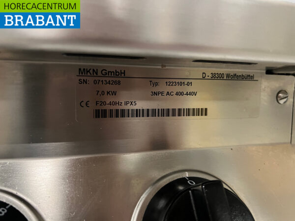 Acier inoxydable MKN Ligne de cuisson Cuisinière électrique avec plaque et friteuse 170 cm 400V Horeca – Image 7