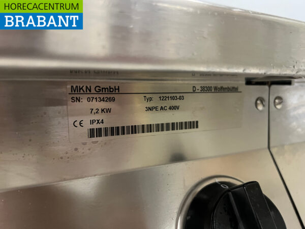 Acier inoxydable MKN Ligne de cuisson Cuisinière électrique avec plaque et friteuse 170 cm 400V Horeca – Image 8