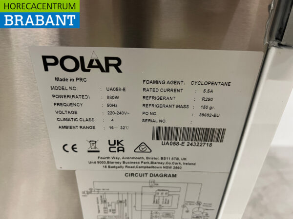 Polar UA058 Scoop vitrine à glace 6 plateaux 230V Horeca – Image 7