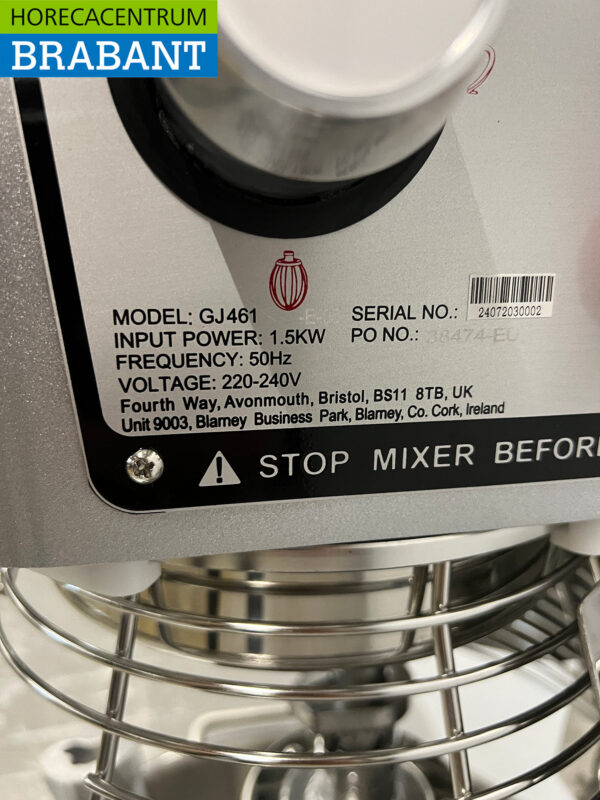 Buffalo GJ461 Planet mixer Mélangeur Coupeur cuve inox 29 litres 230V Horeca – Image 10