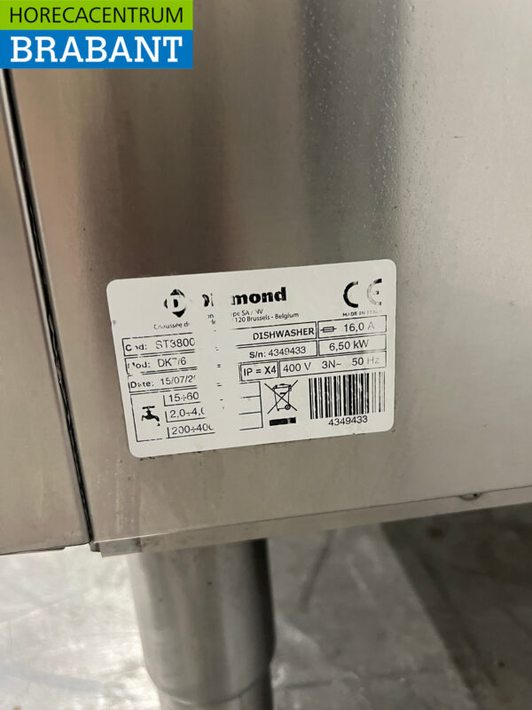Lave-vaisselle à glissière en acier inoxydable 400V Restauration – Image 7