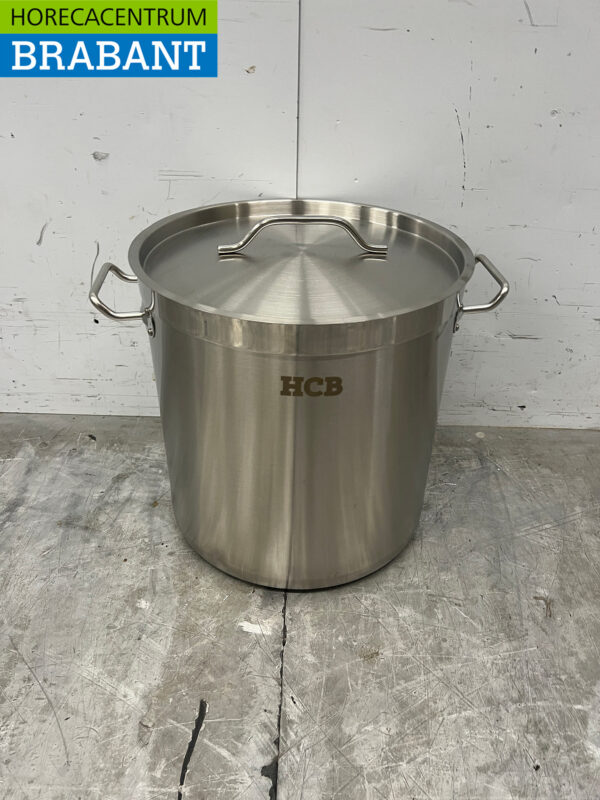 Acier inoxydable HCB Poêle à soupe Poêle de cuisson Induction 30,5 x 31,5 cm 21 litres Horeca