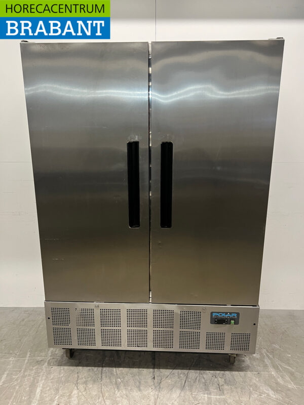 Acier inoxydable Polar GD879 Réfrigérateur à deux portes 960 litres 230V Horeca