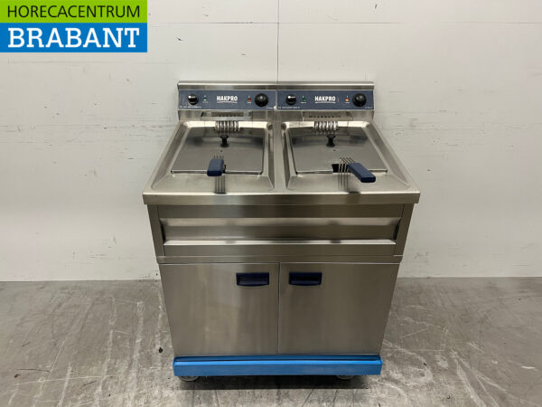 Friteuse double en acier inoxydable 2 x 12 litres 400V Horeca