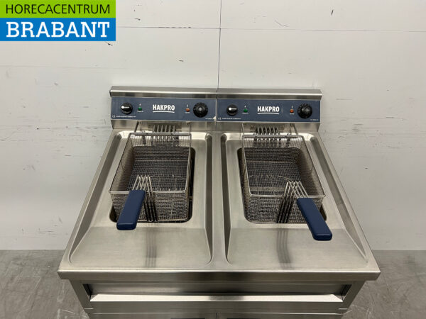 Friteuse double en acier inoxydable 2 x 12 litres 400V Horeca – Image 4