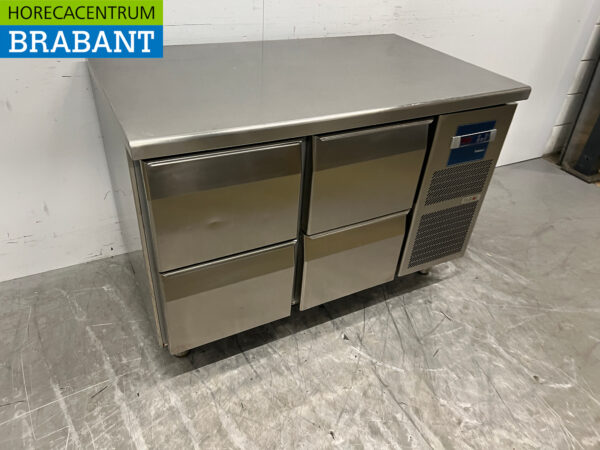 Établi réfrigéré Friulinox en acier inoxydable 4 tiroirs 119 cm 230V Horeca – Image 3
