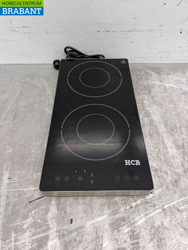 RVS Plaque à induction 2 brûleurs 3,5 kW 230V Horeca