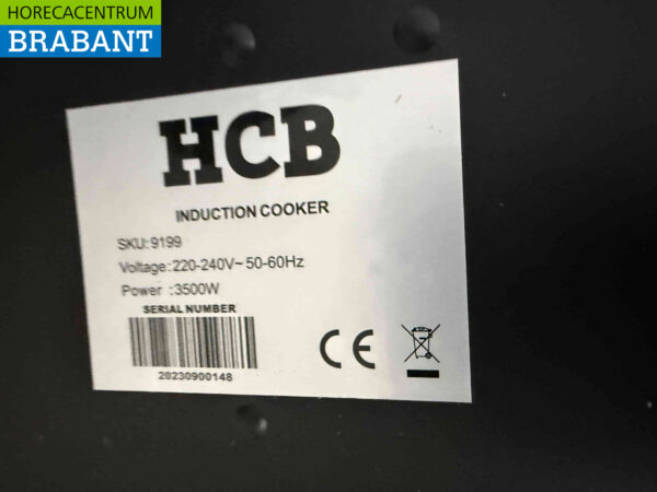RVS Plaque à induction 2 brûleurs 3,5 kW 230V Horeca – Image 5
