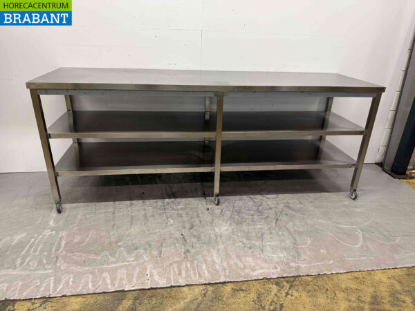 Table de travail mobile 250 x 70 x 98 cm Horeca