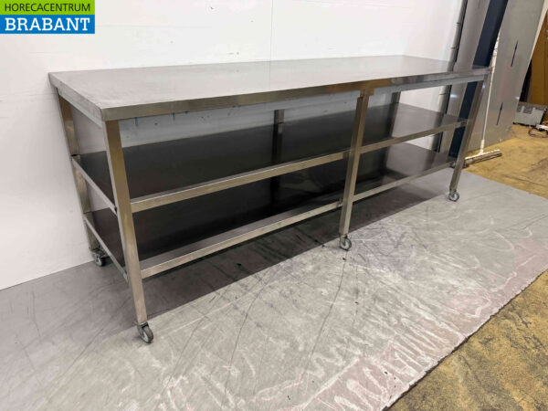 Table de travail mobile 250 x 70 x 98 cm Horeca – Image 2
