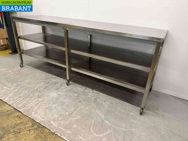 Table de travail mobile 250 x 70 x 98 cm Horeca – Image 3
