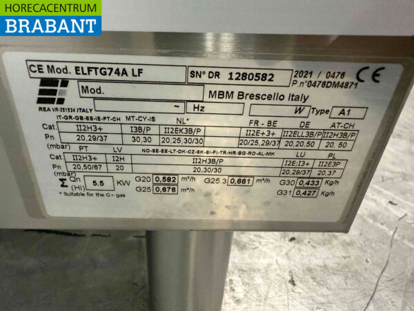 Planche à griller MBM en acier inoxydable 40 cm GAS Restauration – Image 5