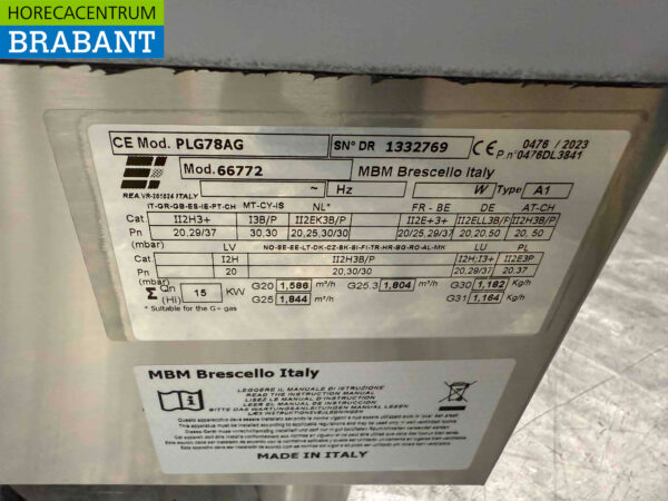 Gril à lave MBM en acier inoxydable 80 cm GAS Restauration – Image 6