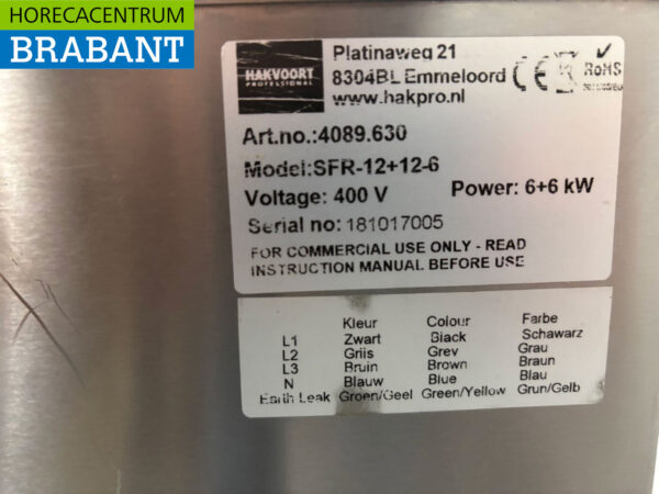 Friteuse en acier inoxydable 12 litres 400V Horeca – Image 6