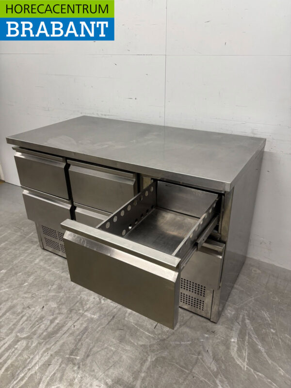 Établi réfrigéré en acier inoxydable 6 tiroirs 137 cm 230V Horeca – Image 5