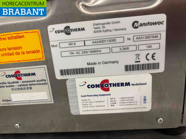Four à convection Convotherm AR8 en acier inoxydable 7x 38/30 cm 230V Horeca – Image 6