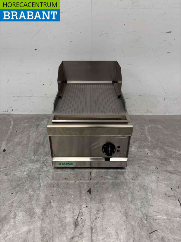 Plaque Giga Grill en acier inoxydable Planche à griller nervurée 40 cm 400V Horeca