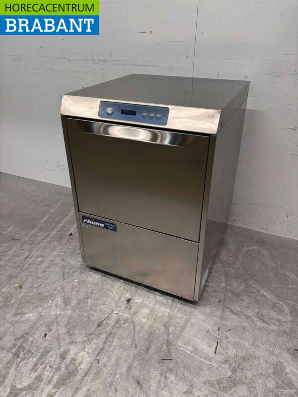 Lave-vaisselle Rhima Optima 500 en acier inoxydable avec pompe à déchets 400V Horeca – Image 2