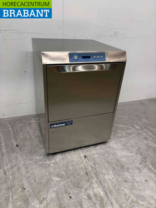 Lave-vaisselle Rhima Optima 500 en acier inoxydable avec pompe à déchets 400V Horeca – Image 3