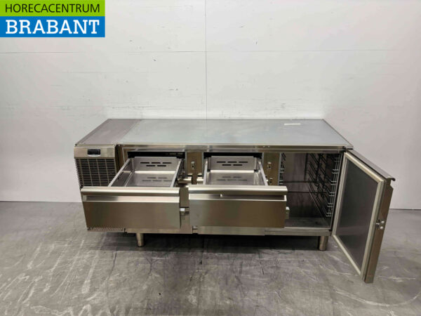 Établi réfrigéré Zanussi en acier inoxydable 1 porte et 6 tiroirs 172 cm 230V Horeca – Image 4