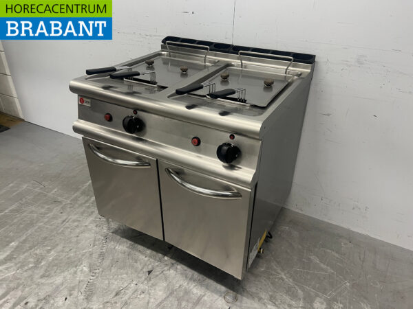 Baron Double Fryer en acier inoxydable friteuse 2 x 15 litres 26 kW Propane Restauration – Image 2