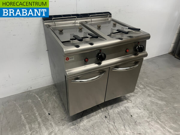 Baron Double Fryer en acier inoxydable friteuse 2 x 15 litres 26 kW Propane Restauration – Image 3
