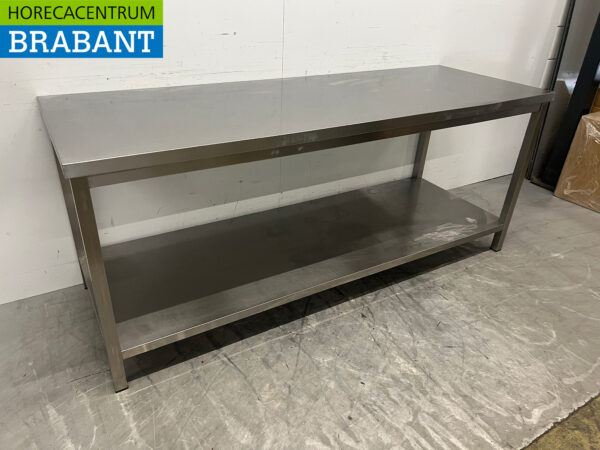 Table de travail en acier inoxydable 200 x 70 x 83,5 cm Restauration – Image 3