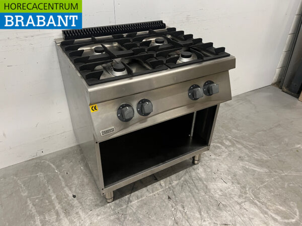 Acier inoxydable Zanussi Cuisinière 4 feux Gaz naturel Horeca – Image 3
