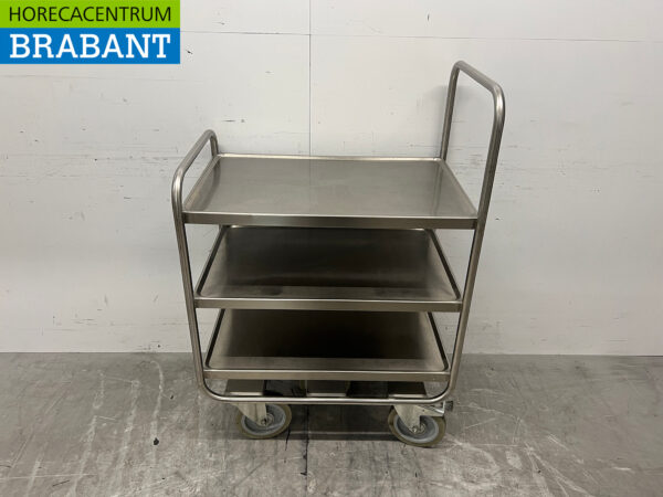 Chariot de service en acier inoxydable 3 étages 82,5 cm Restauration