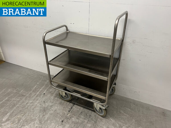 Chariot de service en acier inoxydable 3 étages 82,5 cm Restauration – Image 2